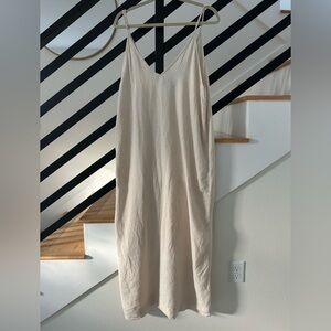 Onia Cream Linen Blend Maxi Dress